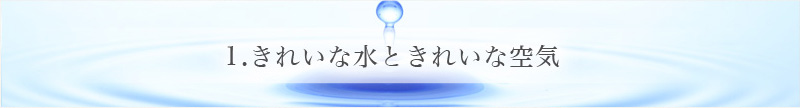 1.きれいな水ときれいな空気